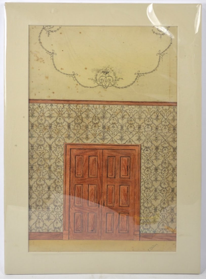 E. J. NIELSON 1929 ORIGINAL WATERCOLOR SIGNED: Measures: 25 1/4" x 17 1/4" Provenance: Property of a distinguished collection of a private Westchester county collector/dealer.