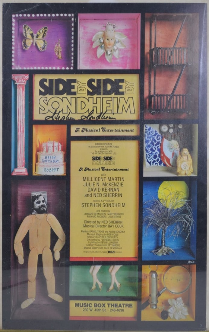 STEPHEN SONDHEIM SINGED SIDE BY SIDE SHOW POSTER - 2