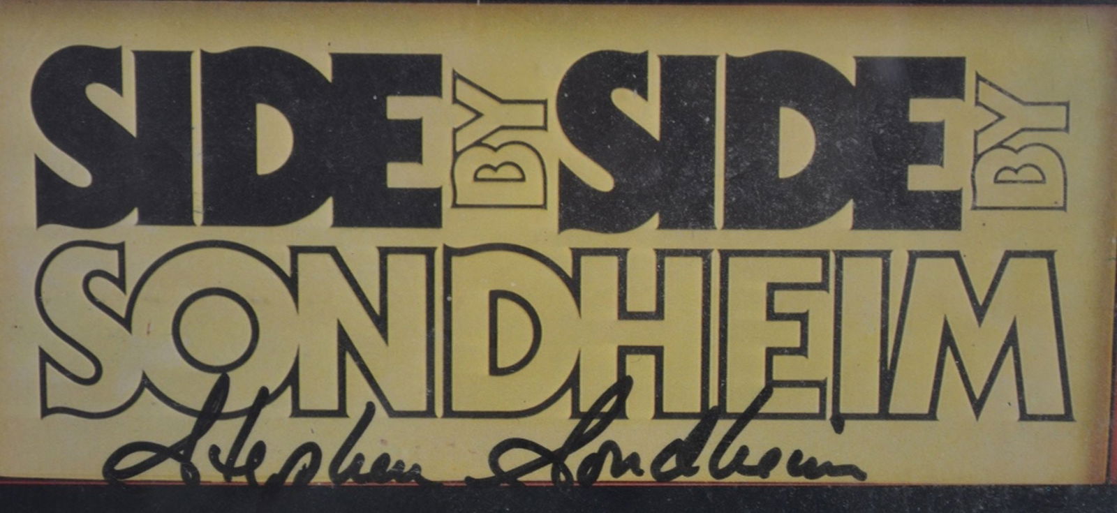STEPHEN SONDHEIM SINGED SIDE BY SIDE SHOW POSTER - 3
