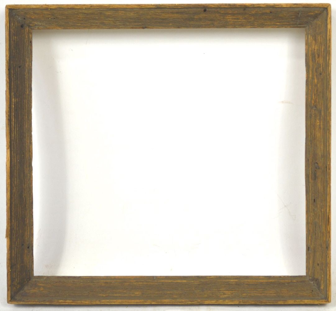 HEYDENRYK MODERNIST WORMY CHESTNUT FRAME: A Heydenryk modernist frame constructed of wormy chestnut. Measures: 11 5/8" x 12 5/8" Rabbet: 10 1/8" x 11 1/8"