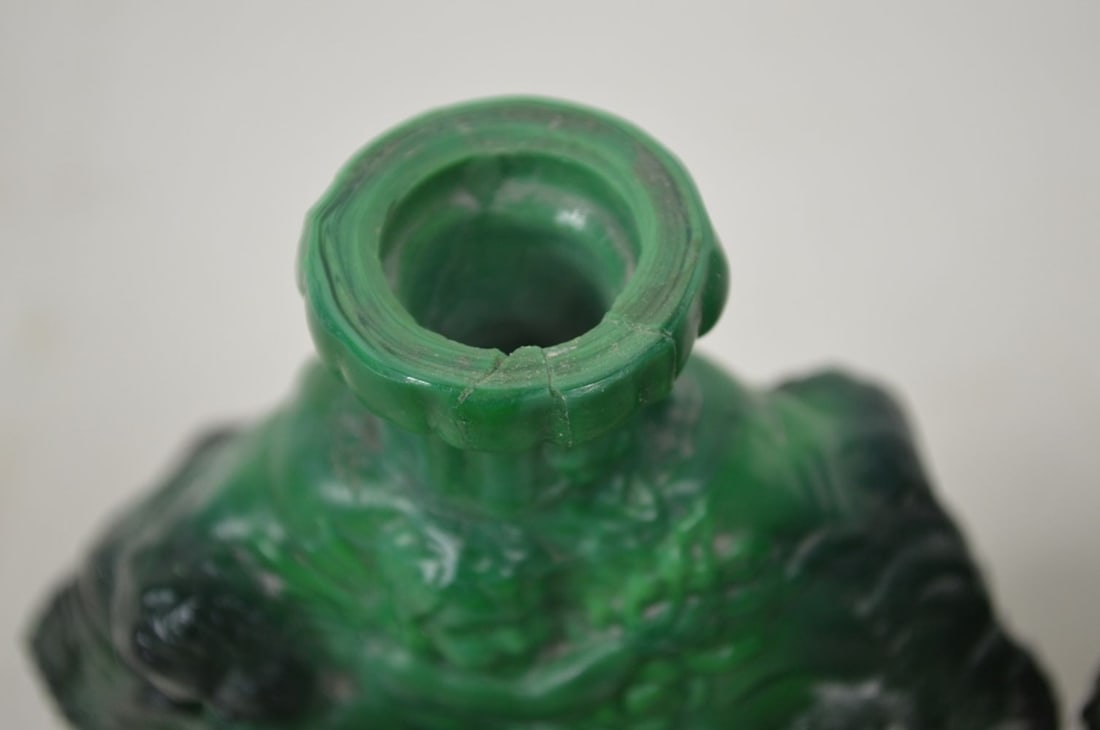 PR MALACHITE ART DECO PERFUME BOTTLES (2) - 4