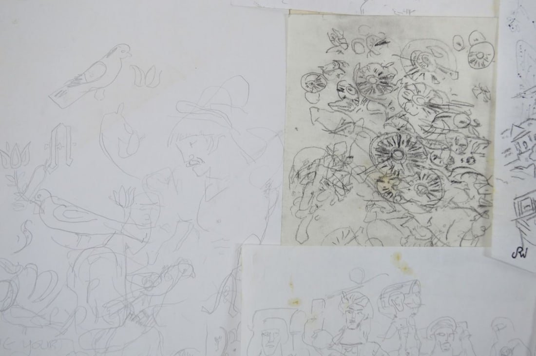 9 PEMBERTON DRAWINGS SOME SIGNED - 2