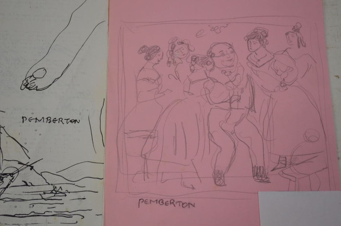 8 PEMBERTON DRAWINGS SOME SIGNED - 2