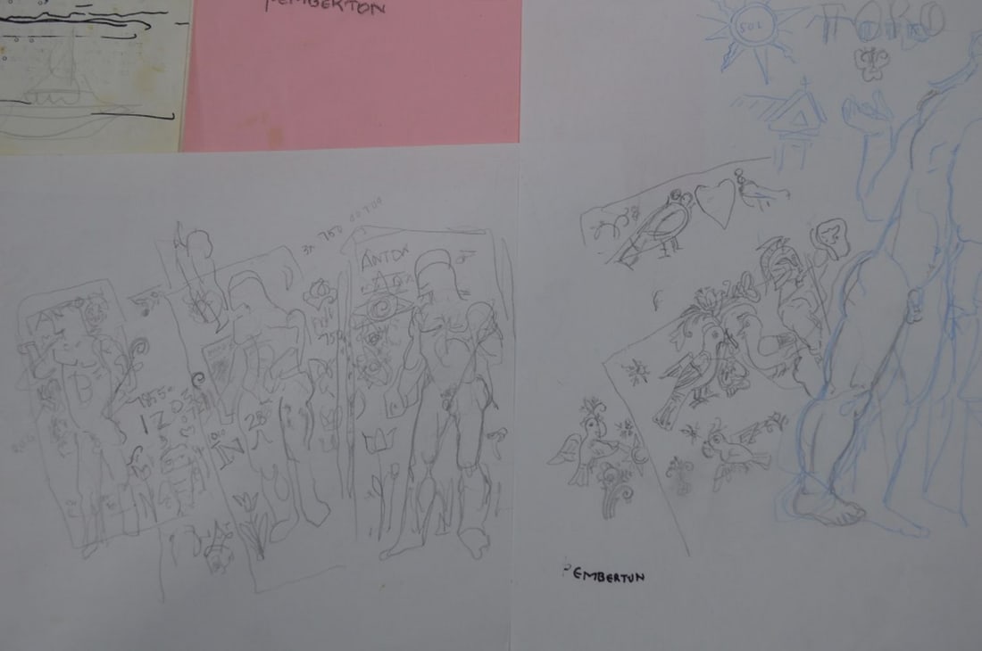 8 PEMBERTON DRAWINGS SOME SIGNED - 6