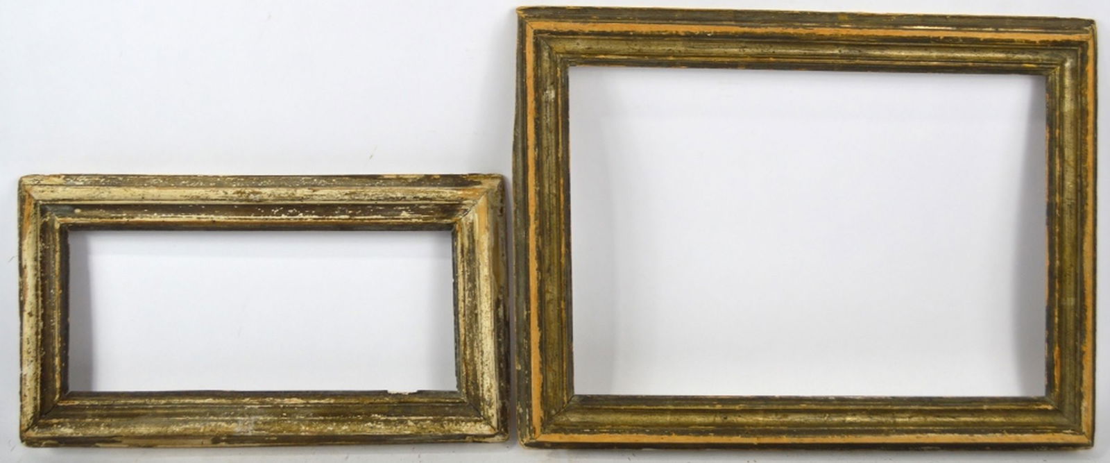 2 ANTIQUE AMERICAN FRAMES SILVER GILT - 3