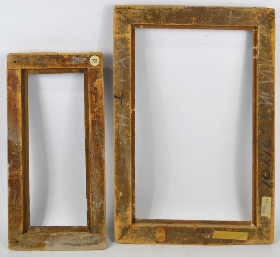 2 ANTIQUE AMERICAN FRAMES SILVER GILT - 4