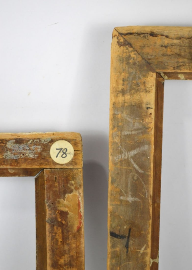 2 ANTIQUE AMERICAN FRAMES SILVER GILT - 5