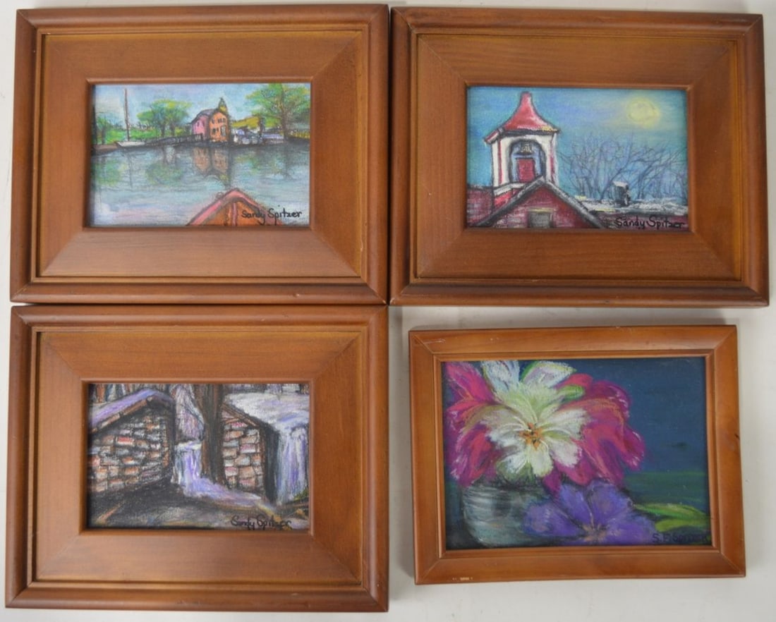 4 WALLKILL RIVER SCHOOL LANDSCAPE PAINTINGS SIGNED - 2