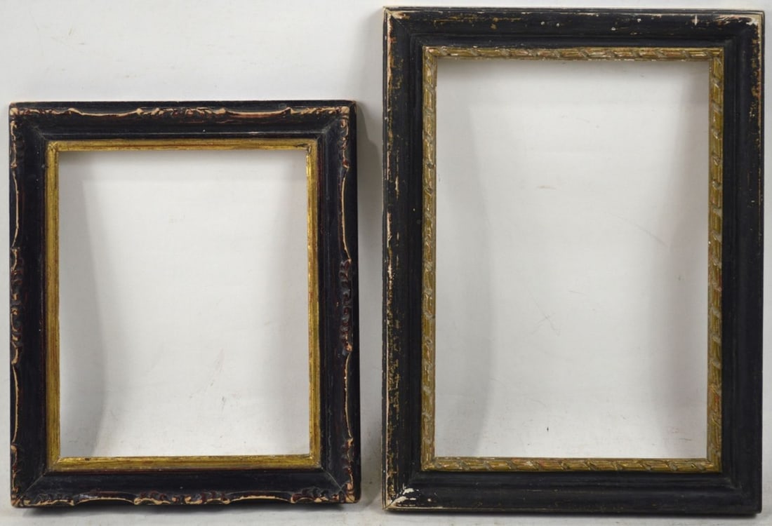 2 ENGLISH FRAMES W GILT INNER EDGES - 2