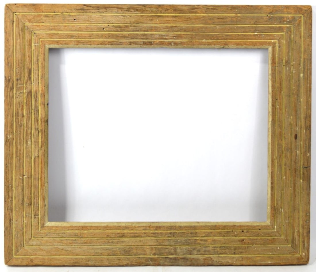 HEYDENRYK AMERICAN MODERNIST CHESTNUT FRAME 16X20: A simple, and elegant, Heydenryk American modernist frame in wormy chestnut. A classic frame. Measures: 27 1/2" x 23 1/2" Rabbet: 20 1/4" x 16 1/4"