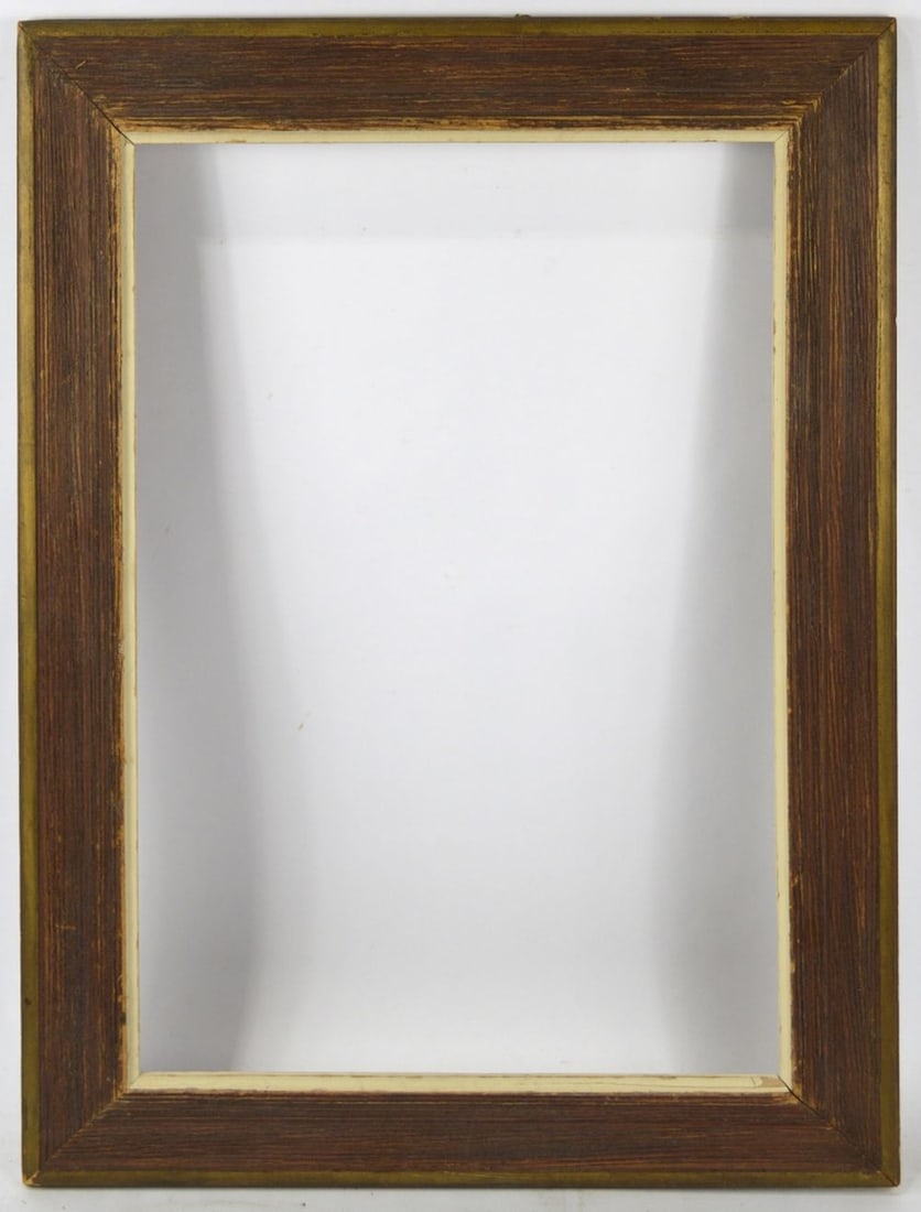 HOUSE OF HEYDENRYK AMERICAN MODERNIST FRAME: A House of Heydenryk modernist frame. Label verso. Measures: 29 1/4" x 22" Rabbet: 23 5/8" x 16 1/4"