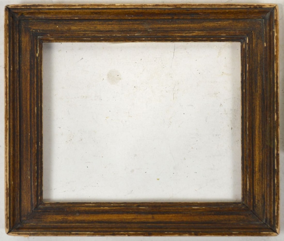 3 AMERICAN MODERNIST MINIATURE / SMALL FRAMES: 3 custom made (one Heydenryk) miniature / small format frames. Measures: Largest 7 1/2" x 12" Rabbet: 6 1/4" x 11"