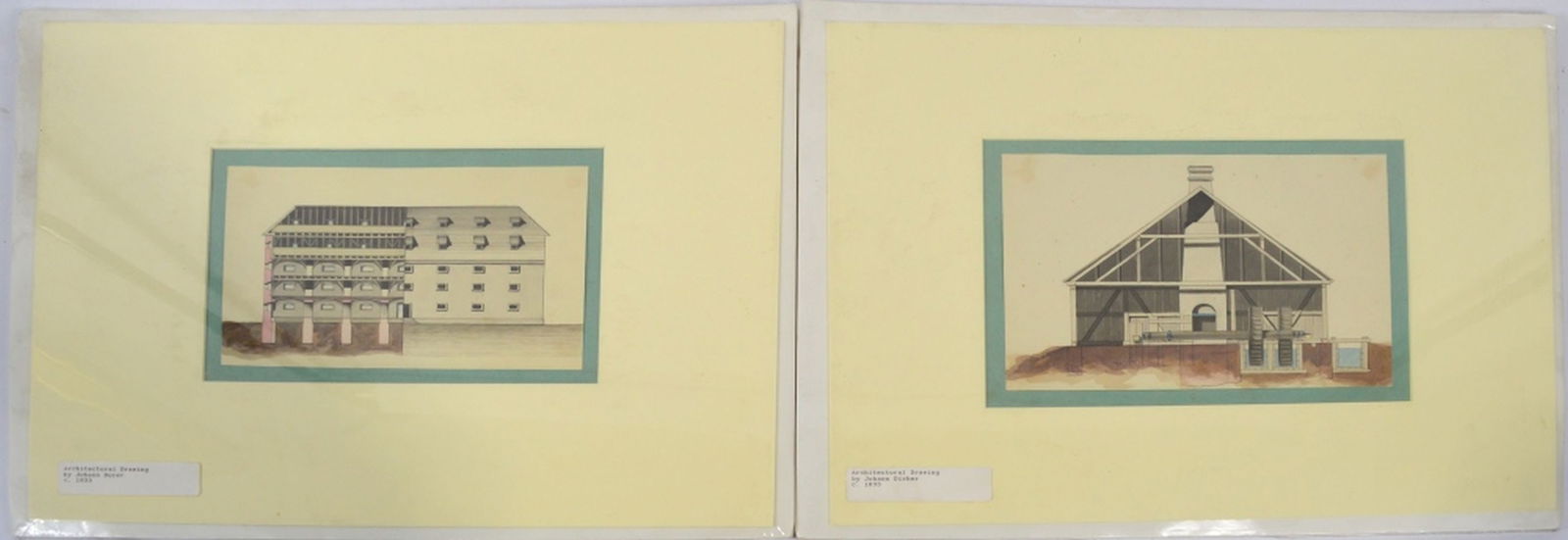 2 FINE ANTIQUE ARCHITECTURAL PAINTINGS