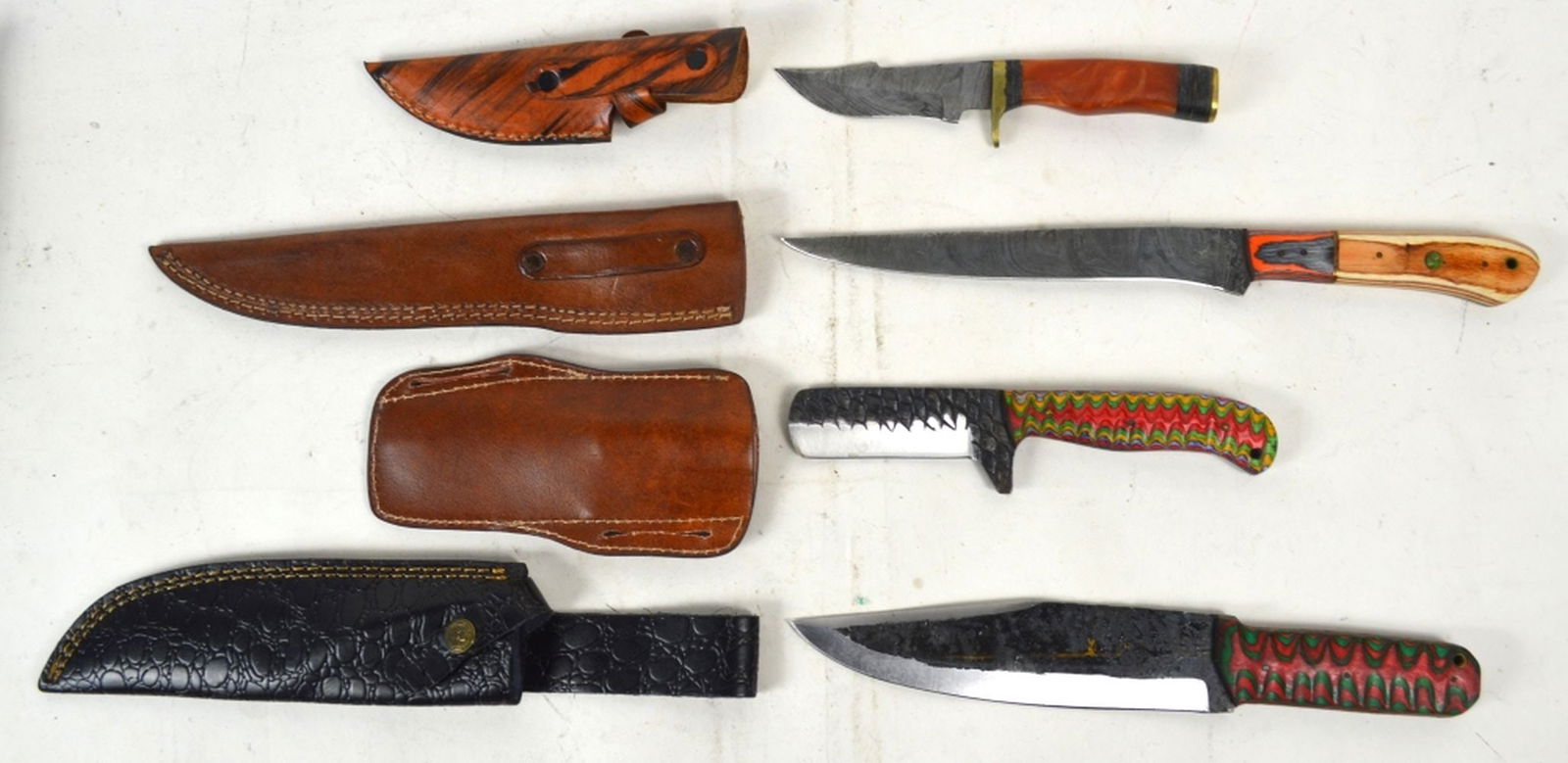 LOT 4 KNIVES WITH DECORATIVE HANDLES (1 of 6)