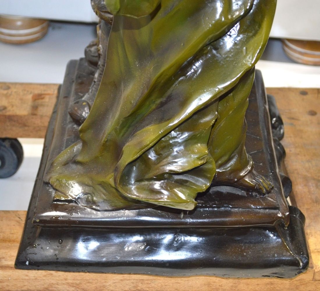 LARGE BRONZE FIGURAL FLOOR SCULPTURE - 4