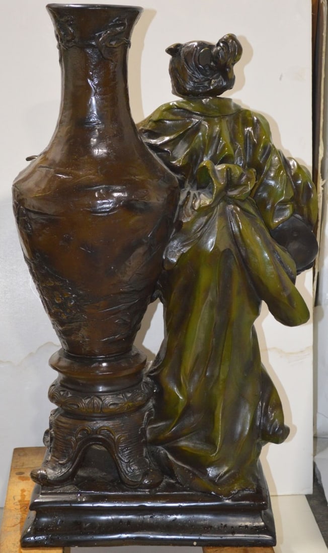 LARGE BRONZE FIGURAL FLOOR SCULPTURE - 6