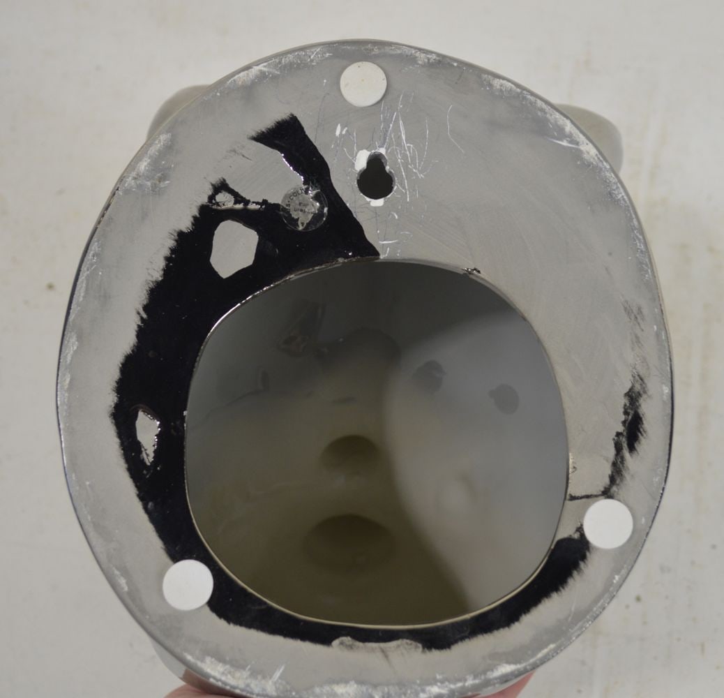 SILVERED RHINO HEAD WALL MOUNT - 4