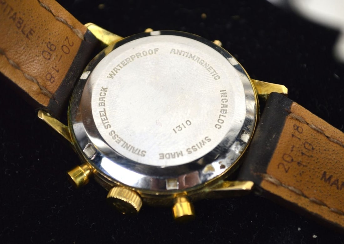 WAKMANN TRIPLE CHRONOGRAPH WATCH BREITLING STRAP - 7