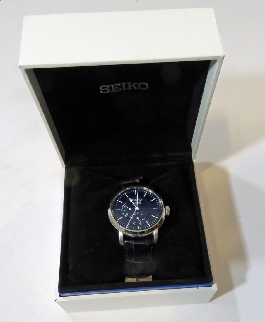 SEIKO ENAMEL DIAL AUTOMATIC POWER RESERVE WATCH - 6