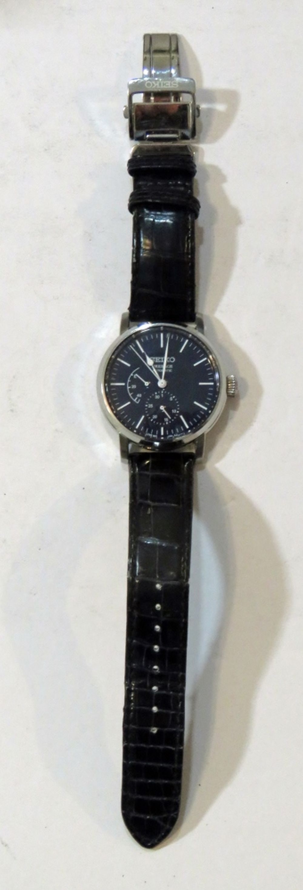 SEIKO ENAMEL DIAL AUTOMATIC POWER RESERVE WATCH - 8
