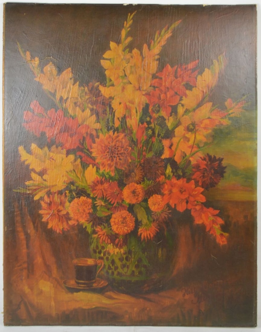 OLD MASTER STYLE STILL LIFE PAINTING SIGNED (1 of 5)