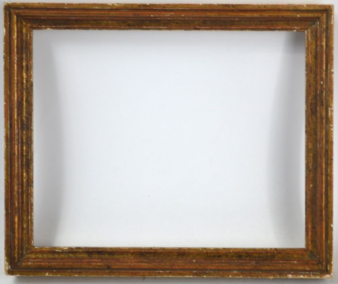 AMERICAN BRONZE GILTWOOD FRAME: A bronze tone giltwood frame. Possibly a liner Measures: 12" x 10" Rabbet: 10 5/8" x 8 5/8"