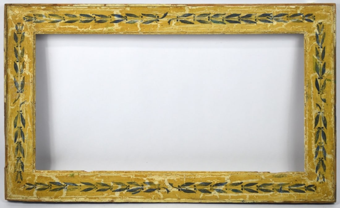 HEYDENRYK MODERNIST AMPHORA FRAME: A classic Heydenryk American "primitive modernist" Amphora type frame. Measures: 26" x 16" Rabbet: 22" x 12"