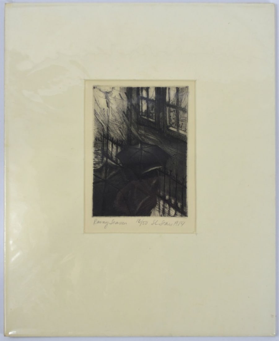 SARAH L SEARS US/CONTEMP A FINE ETCHING SIGNED - 2