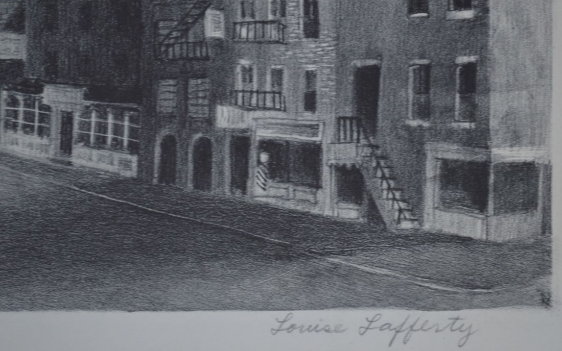 NYC CITYSCAPE ETCHING SIGNED LAFFERTY - 3