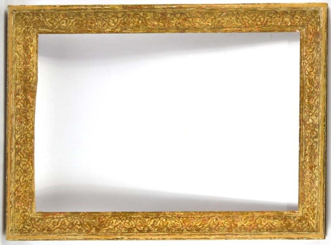 LOUIS XIII FRAME: A Louis XIII frame by Heydenryk (label verso). Measures: 36" x 26" Rabbet: 30 1/2" x 20 1/2"