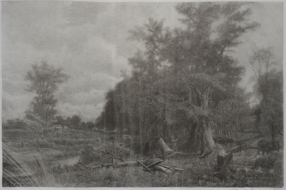 2 CHARLES HENRY MILLER ETCHINGS - 2