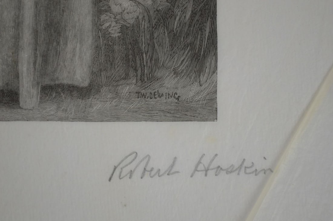 2 ETCHINGS ROBERT HOSKIN (US B. 1842) SIGNED - 4