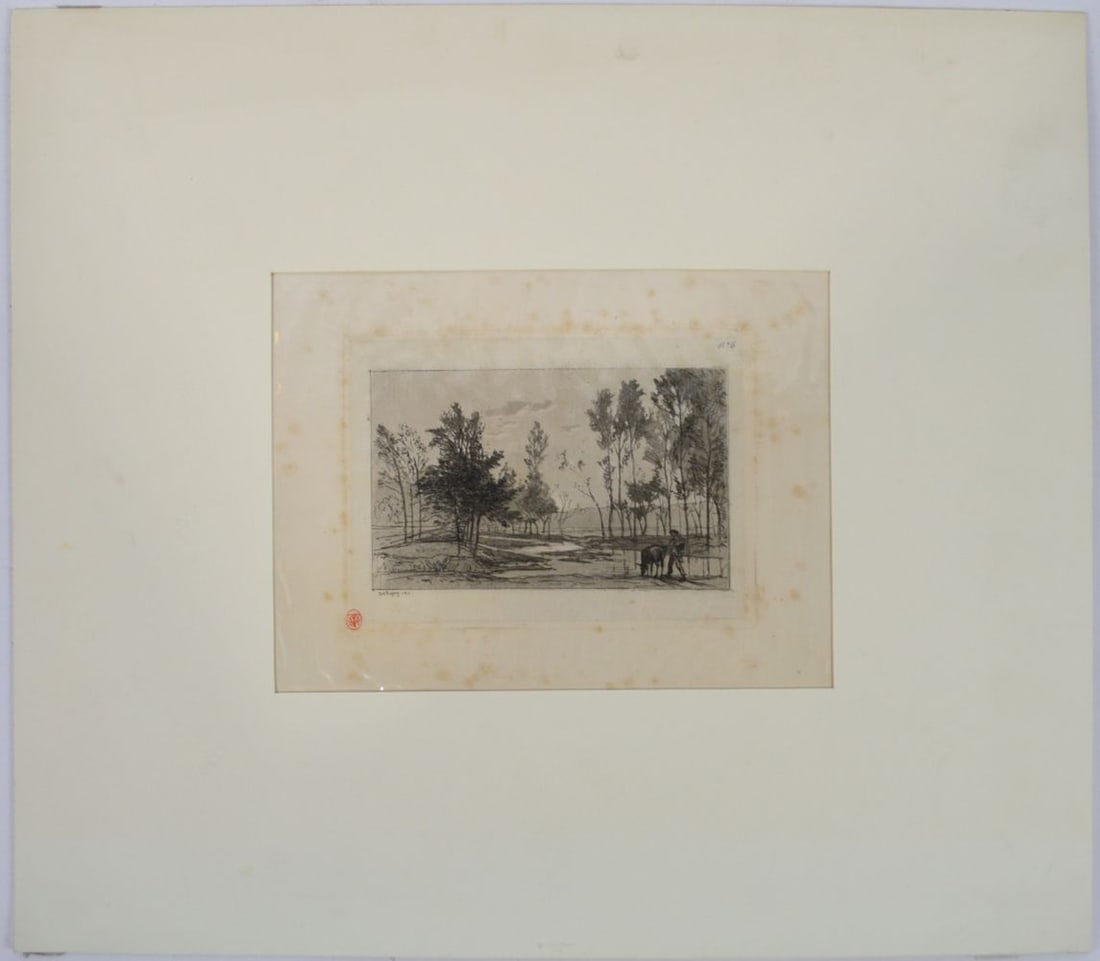 EARLY CHARLES-FRANCOIS DAUBIGNY ETCHING - 2