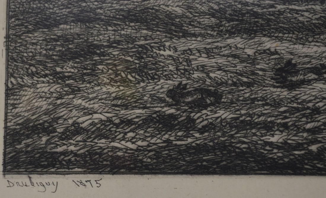 CHARLES-FRANCOIS DAUBIGNY ETCHING 1875 - 4