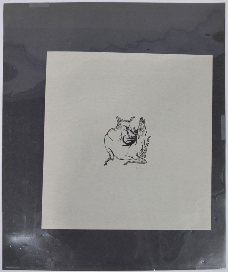 LEANARD BASKIN LINOLEUM CUT SIGNED - 2