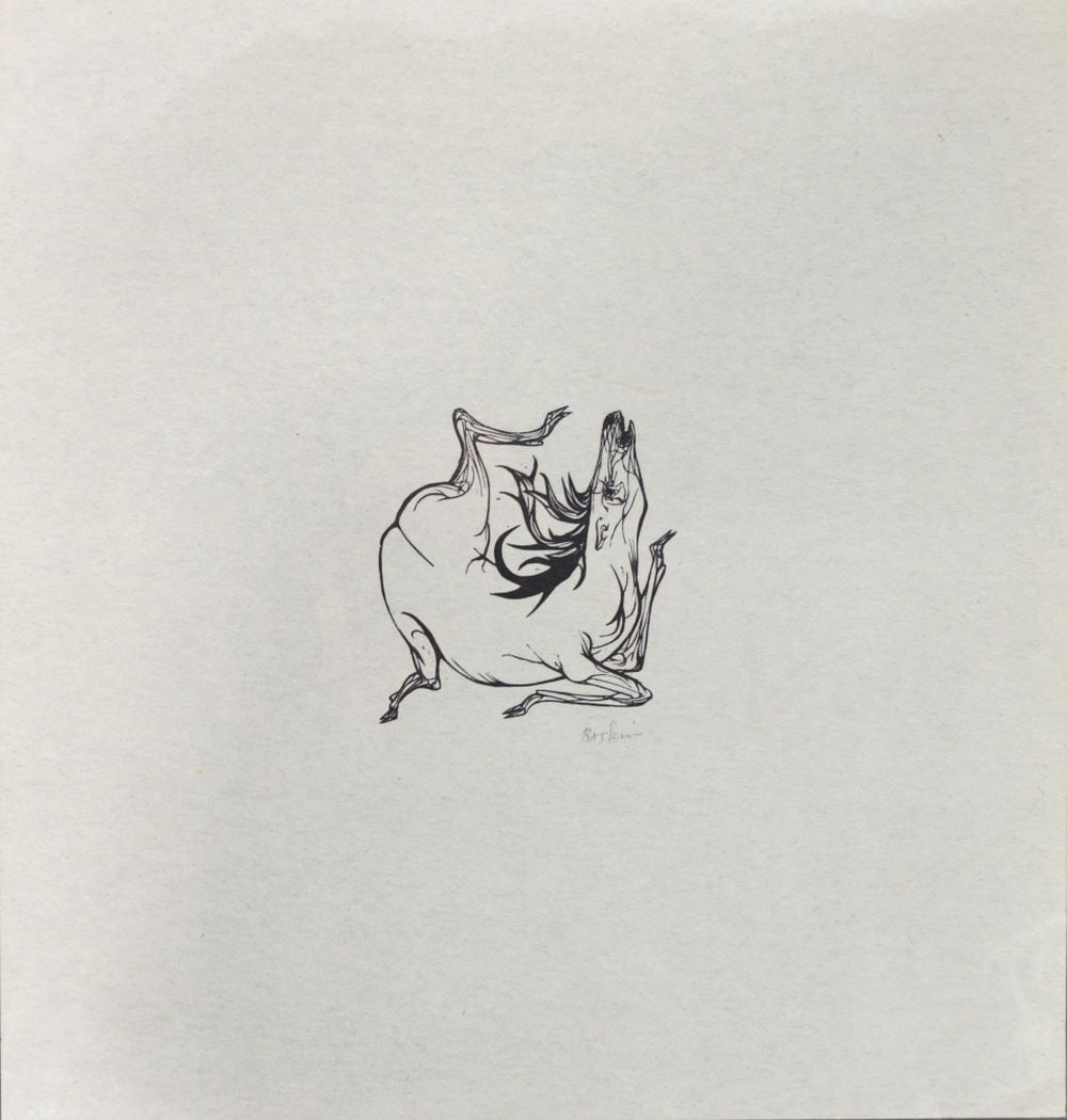 LEANARD BASKIN LINOLEUM CUT SIGNED - 3