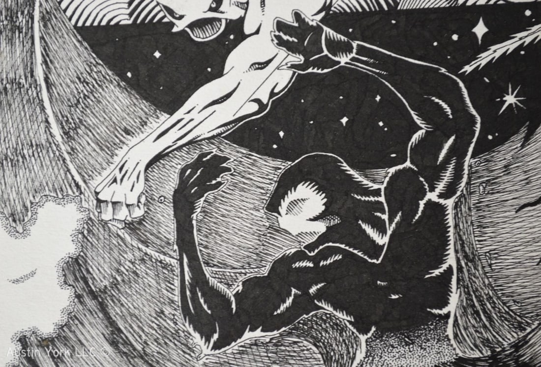 SCI-FI ILLUSTRATION ART SIGNED - 3