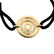 Bulgari 18k Gold Engraved Circle Charm Cord Bracelet - 3