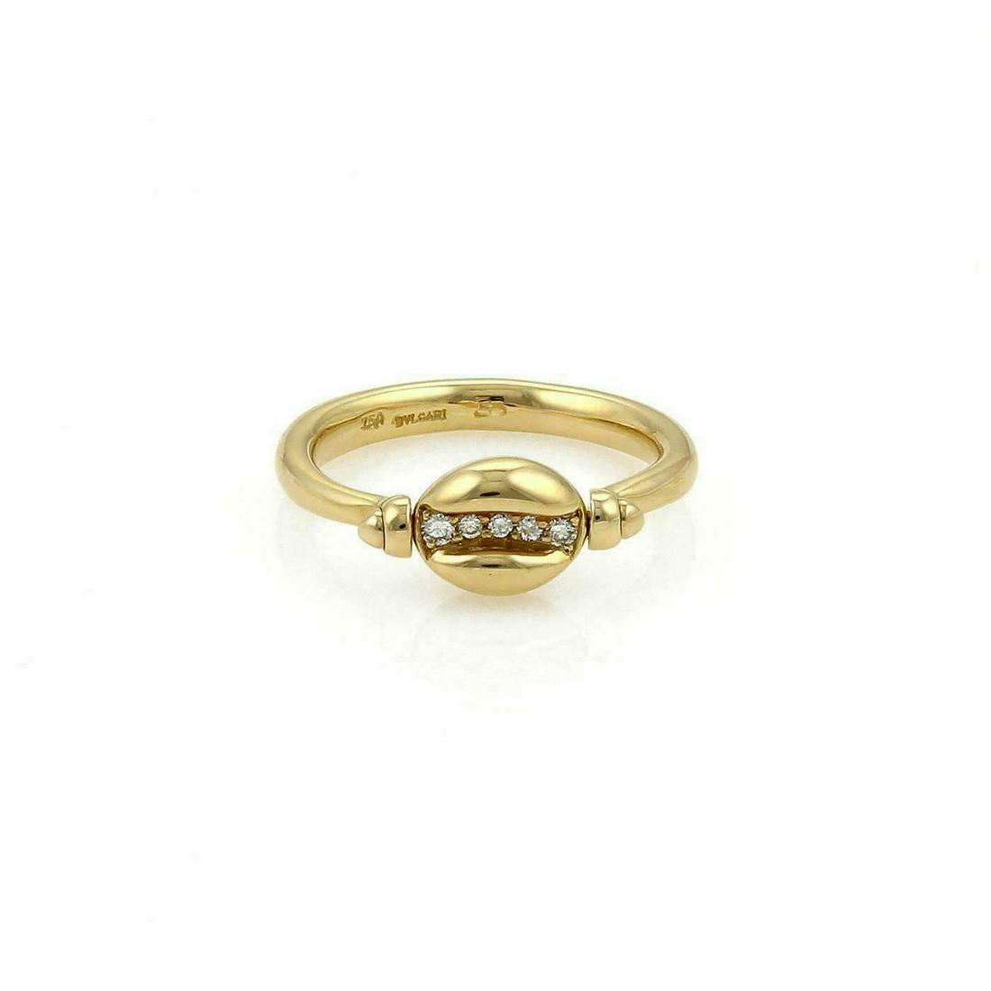 Bulgari Diamond 18k Flip Style Coffee Bean Ring (1 of 4)