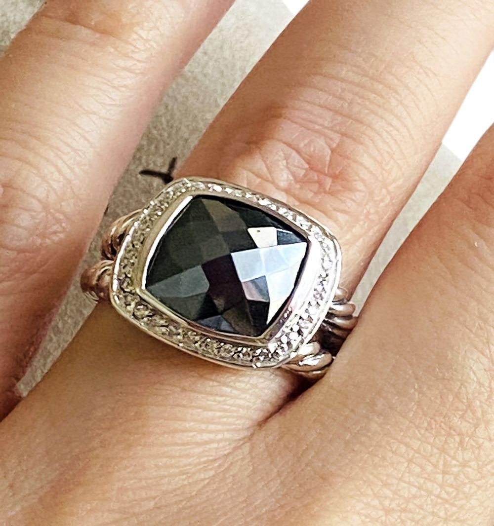 DAVID YURMAN BLACK ONYX DIAMOND ALBION RING (1 of 4)