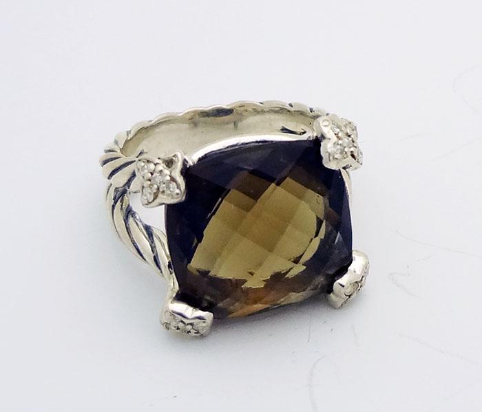 David Yurman Cushion on Point 14 MM Smoky Quartz (1 of 7)