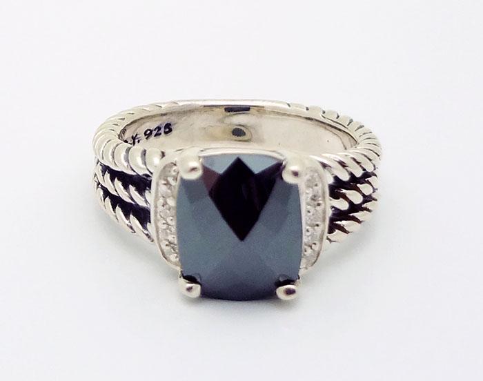 David Yurman Hematite Diamond Sterling Petite Wheaton® (1 of 6)