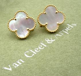 Van Cleef & Arpels Alhambra Mother of Pearl Earrings (1 of 4)