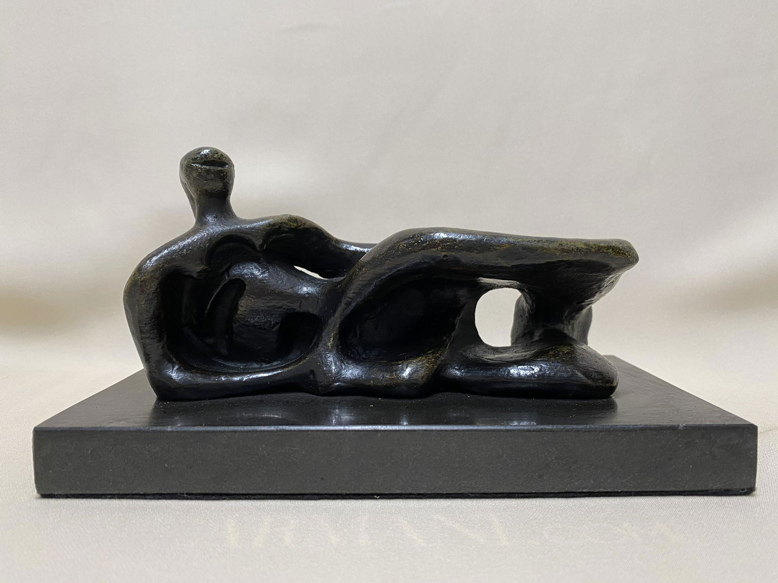 English Bronze Sculpture Henry Moore Reclining (1 of 3)