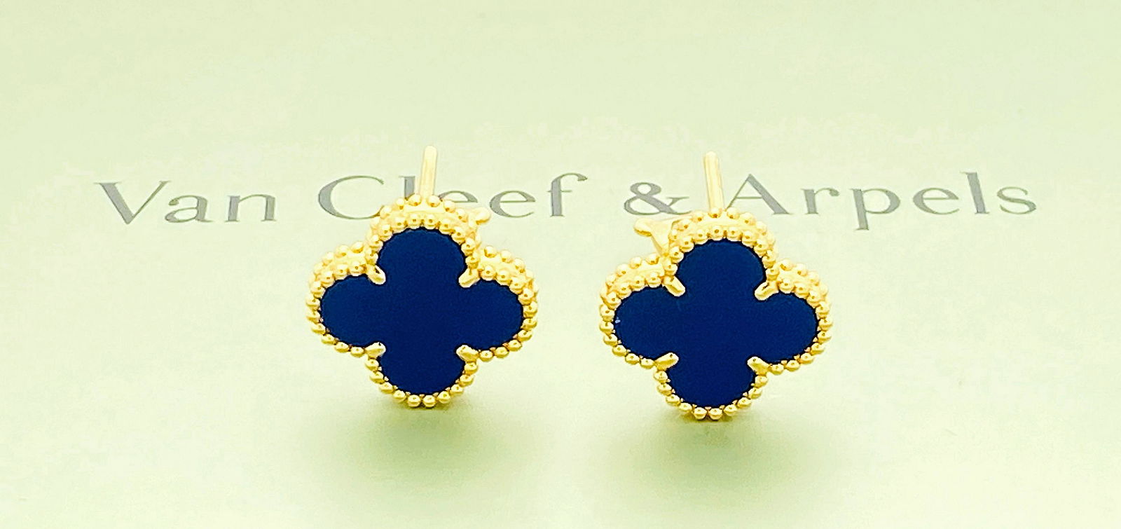 VAN CLEEF & ARPELS 18K LAPIS LAZULI EARRINGS (1 of 4)