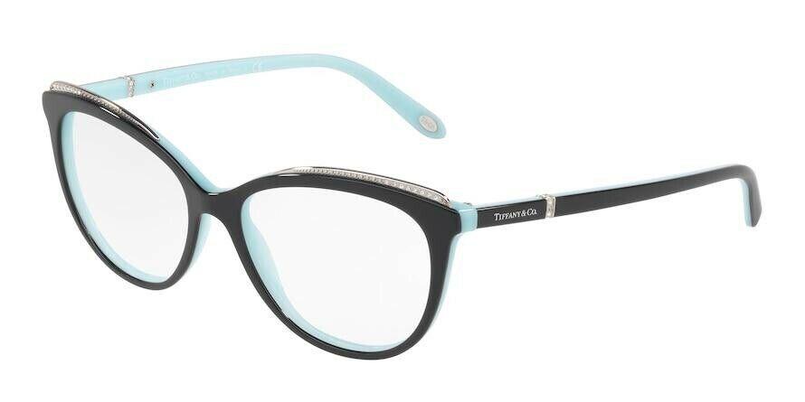 Tiffany & Co TF2147B Cat Eye Eyeglasses: Tiffany & Co TF2147B Cat Eye EyeglassesBrand: Tiffany & CoTiffany TF2147B Cat Eye Eyeglasses For WomenColor - 8055-BLACK/BLUESize - 52-16-140Retail: Apx. $325.00Condition: New without Tags