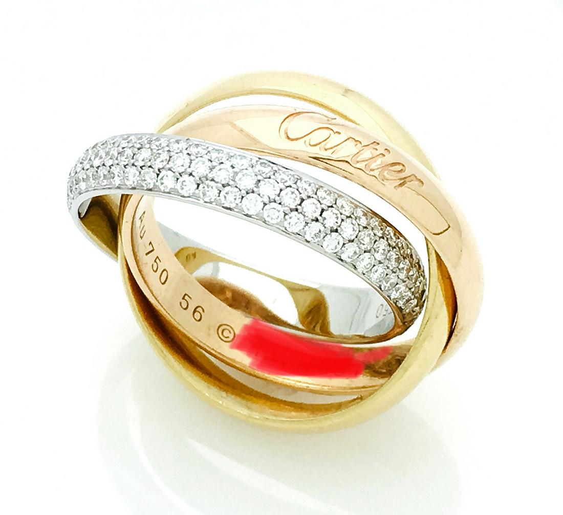 CARTIER TRINITY 18K GOLD  & DIAMOND RING (1 of 6)