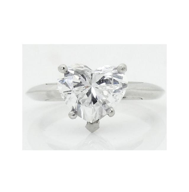 TIFFANY & CO PT 950 2.02CT VS1 E G.I.A. CERT RING SZ 6: Tiffany & Co PT 950 2.02 TCW VS1 E Heart Brilliant Engagement Ring With GIA Stones: 2.02 TCW Heart Shape Brilliant Diamond VS1 Clarity E Color Stones: Condition: Excellent comes in original box. Comes