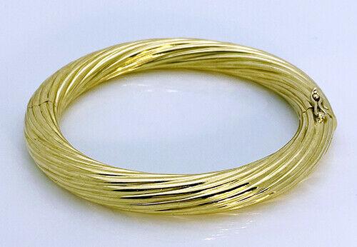 Rare Estate Cartier 18K Yellow Gold Bangle Bracelet: Rare Estate Cartier 18K Yellow Gold Bangle Bracelet Brand: CartierCondition: ExcellentStyle: BangleMetal: 18K Yellow goldWidth: 8.5 mmSize: 6.75”Weight: 46.4 g