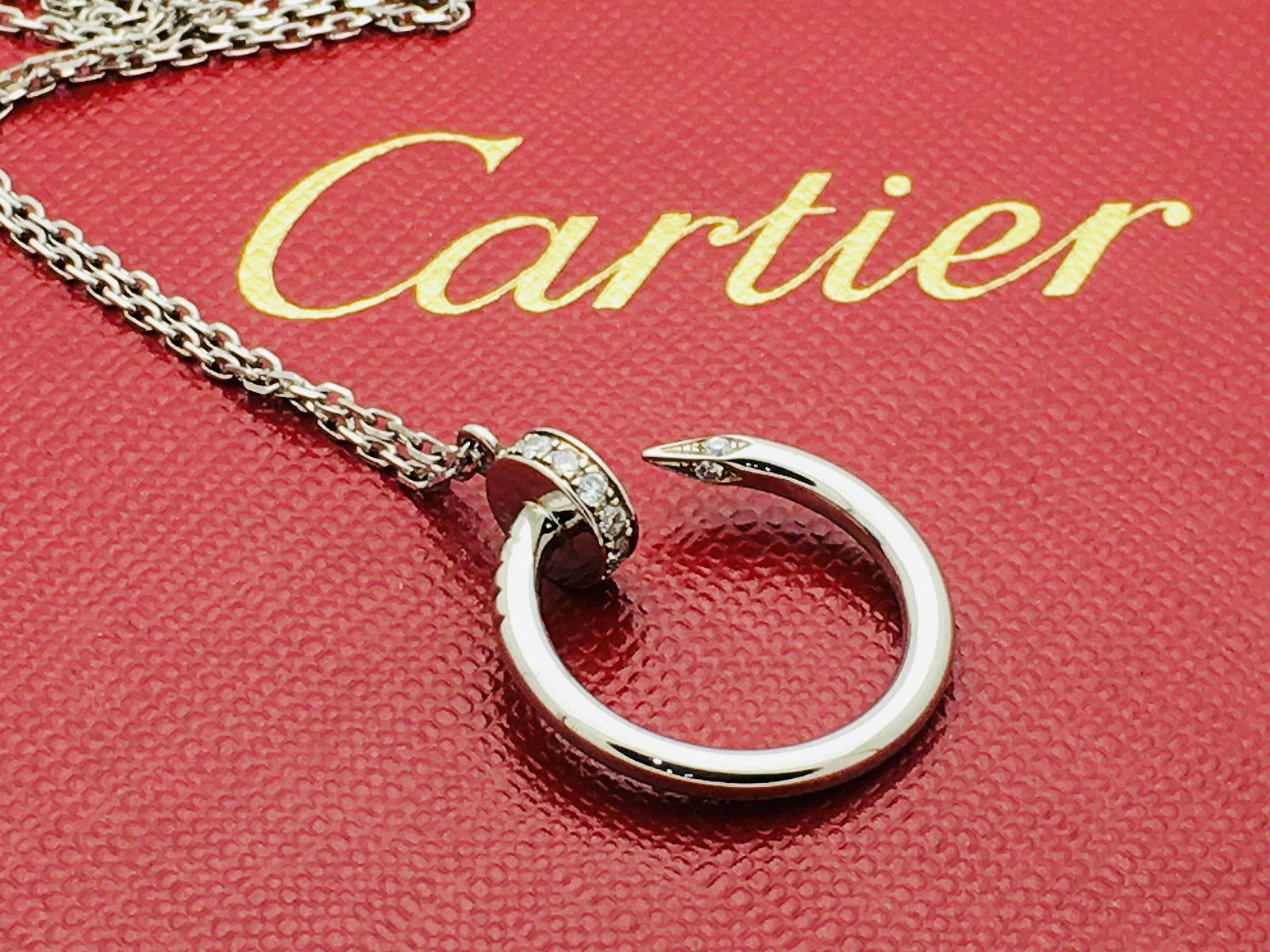 Cartier 18k White Gold Juste Un Clou Pendant Necklace (1 of 6)